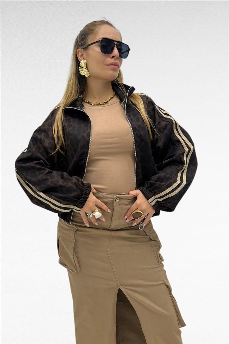 felpa con cerniera animalier